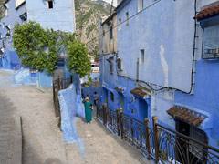 The Old Town ( medina ) of Chefchaouen, Morocco