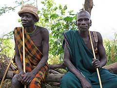 エチオピア：コーディネーターのロケ現場からの写真：スルマ族